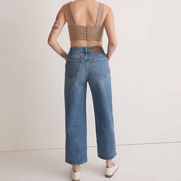 MADEWELL The Perfect Vintage Wide-Leg Crop Jean size 29 tall preloved school - Picture 11 of 11